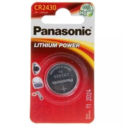 Батарейка PANASONIC CR 2430 1 LITHIUM (CR-2430EL/1B), фото №1 Батарейка PANASONIC CR 2430 1 LITHIUM (CR-2430EL/1B), фото №1