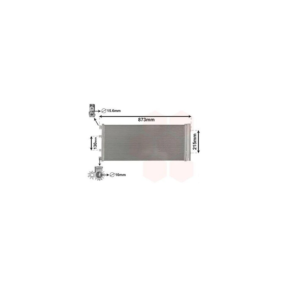 Конденсатор кондиціонера VAN WEZEL 43005475 для NISSAN OPEL RENAULT, фото №1 Конденсатор кондиціонера VAN WEZEL 43005475 для NISSAN OPEL RENAULT, фото №1