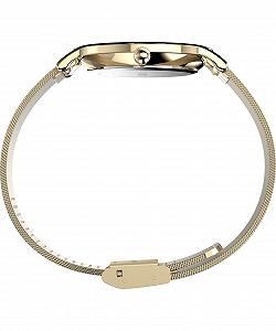 Женские часы Timex Trendy 34 мм Золотой ремешок Quick Release Черный циферблат Золотой корпус TW2Y07100, золотой, Браслет synthetic.ua - Фото 1