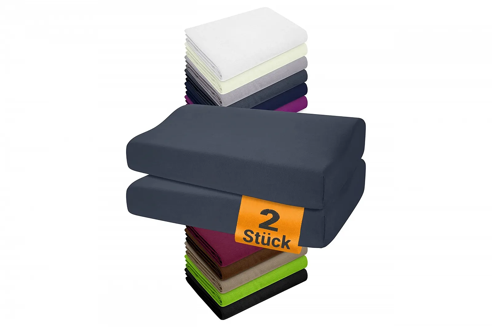 Набір з 2 трикотажних наволочок для терапевтичних подушок npluseins 1450.2049 35–40 x 55–60 см Антрацит, фото №1 Набір з 2 трикотажних наволочок для терапевтичних подушок npluseins 1450.2049 35–40 x 55–60 см Антрацит, фото №1