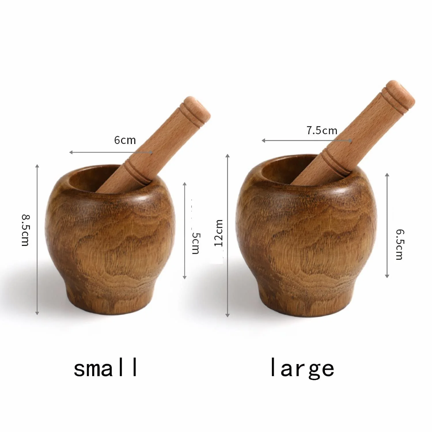 Ступка з товкачиком дерев'яна, фото №7