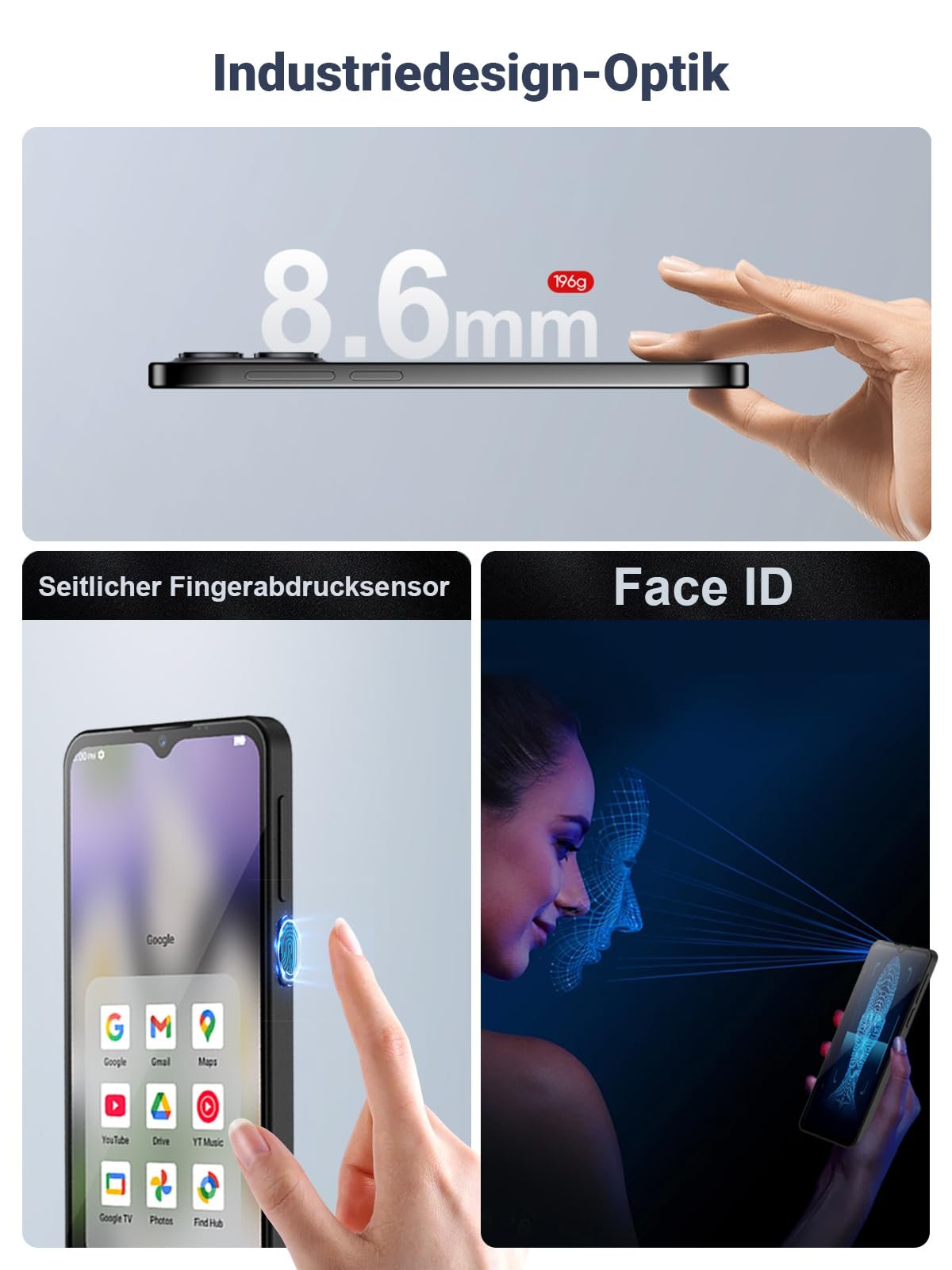 Смартфон invens Note 12P 16GB RAM 128GB ROM 6.56" HD+ 48Мп+8Мп 5000 мАч Android 15 Dual SIM 5GHz WiFi, фото №6 Смартфон invens Note 12P 16GB RAM 128GB ROM 6.56" HD+ 48Мп+8Мп 5000 мАч Android 15 Dual SIM 5GHz WiFi, фото №6