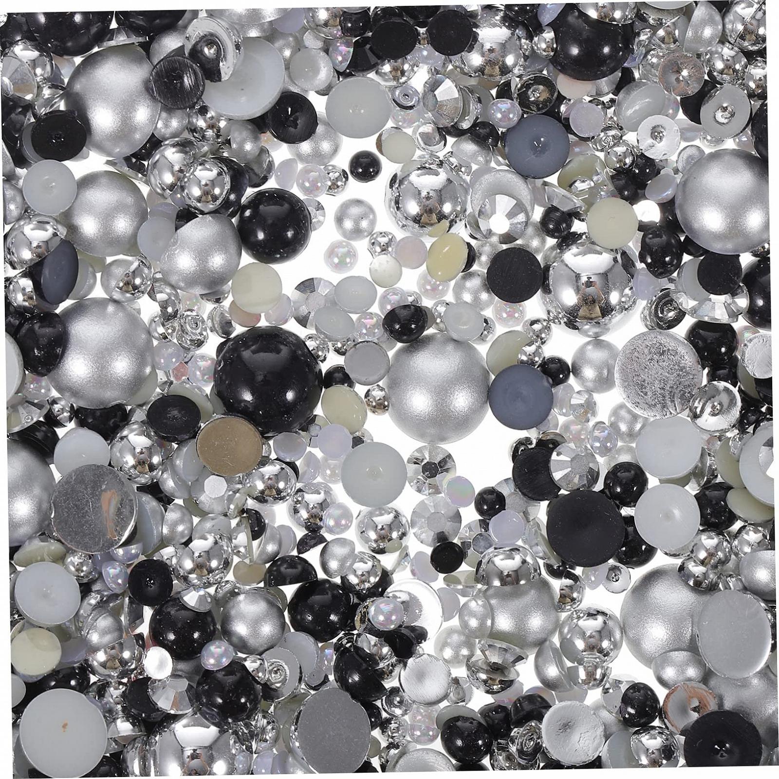 Стразы для ногтей, 2 шт, полукруглые искусственные жемчужины и стразы для украшения чехлов для мобильных телефонов, фото №5