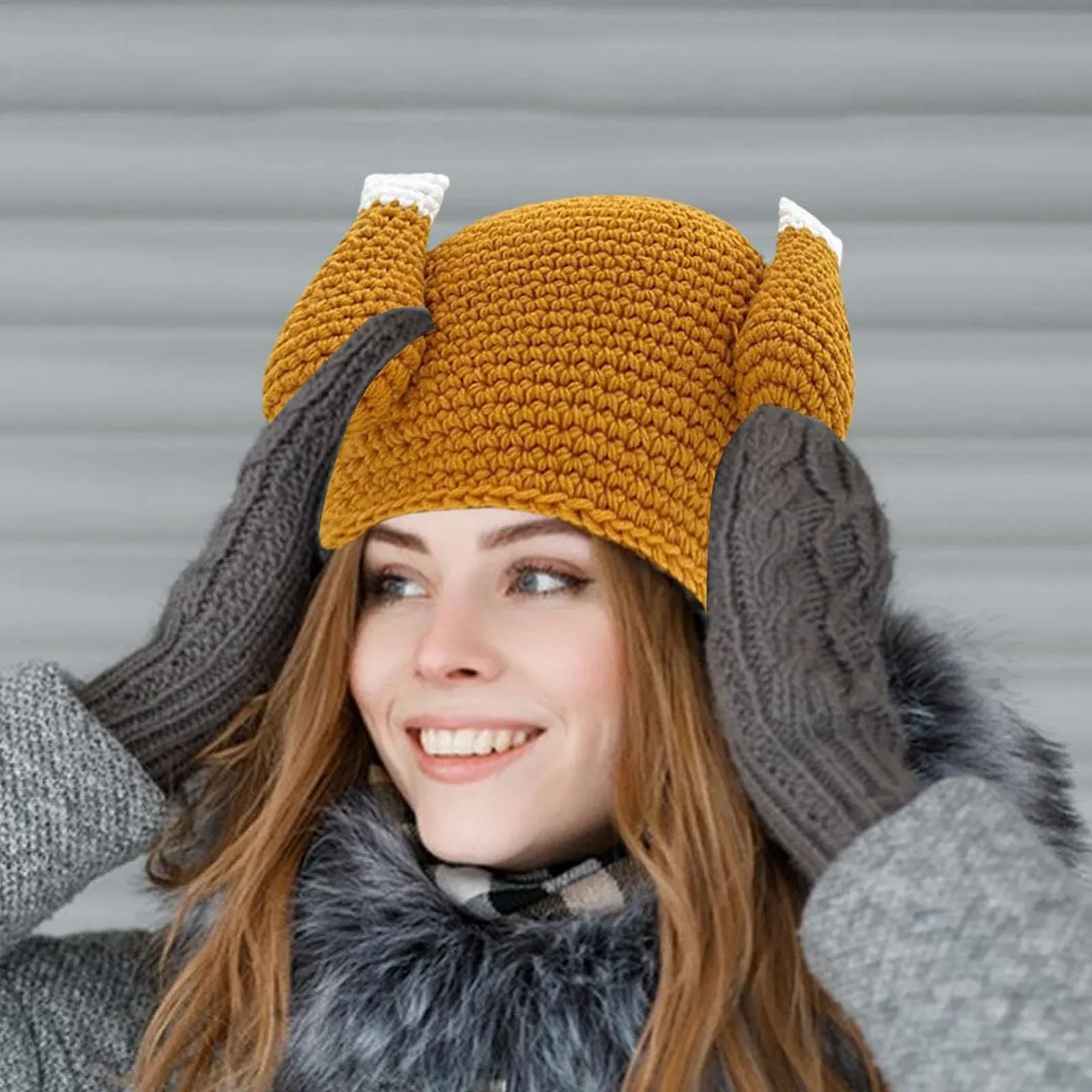 Шапка-индейка на День благодарения Baoqifong, вязаная, фото №8 Шапка-индейка на День благодарения Baoqifong, вязаная, фото №8