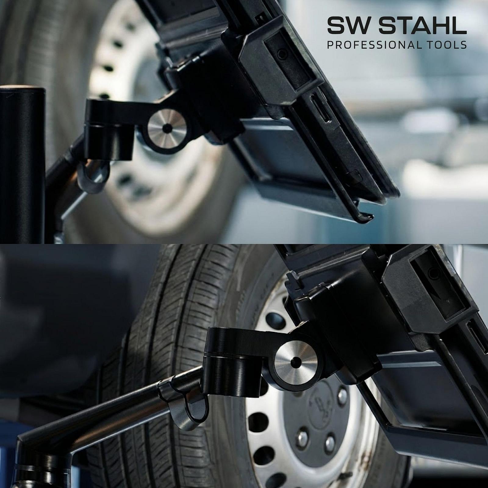 Держатель для ноутбука SW-Stahl 07124L для тележки мастерской, регулируемая подставка для планшета, регулируемая по высоте, черный, фото №5