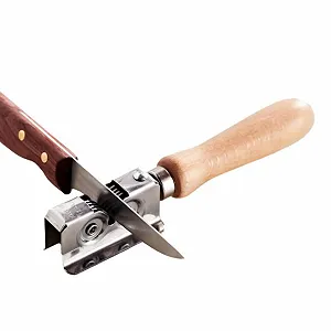 Точилка для ножей esmen портативная ручная с деревянной ручкой - Фото 1