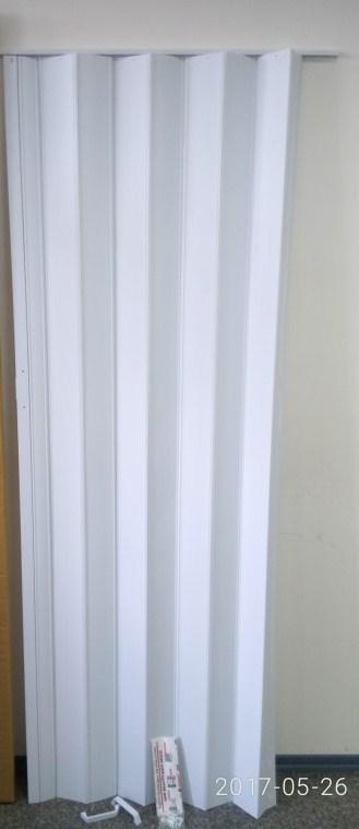 Двери-ширма 82х203 Двери-штора Цвет белый ясень В наличии более 5 цветов Двери ПВХ, фото №2