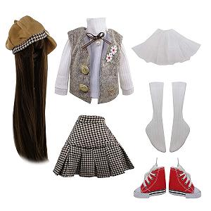 Набор Fashion Полный комплект для 1/3 21-23 дюйма 60 см BJD Dolls (Blanche) - Фото 1