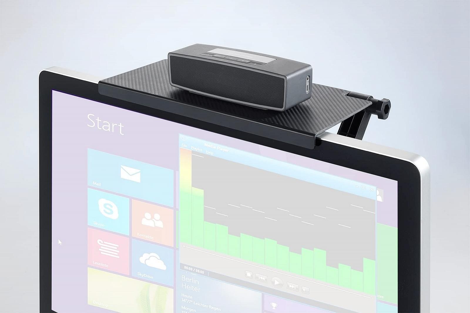 Полка подставка Maximex На экран Пластик (ABS) 33 x 2.5 x 16 см Черный, фото №6 Полка подставка Maximex На экран Пластик (ABS) 33 x 2.5 x 16 см Черный, фото №6