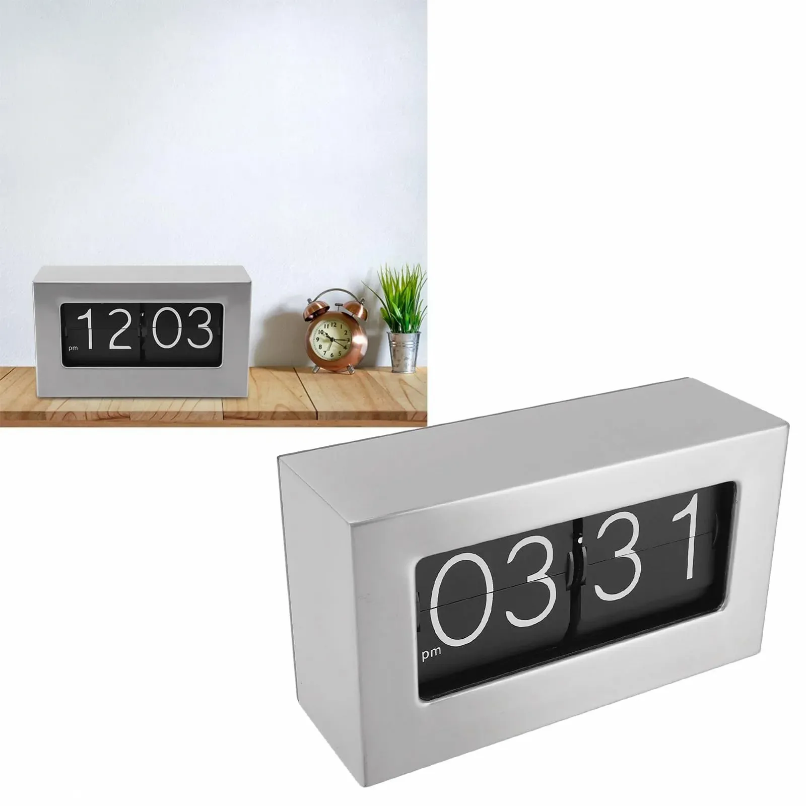 Настільний годинник Retro Storm 70 мм, складаний, чорний, фото №7