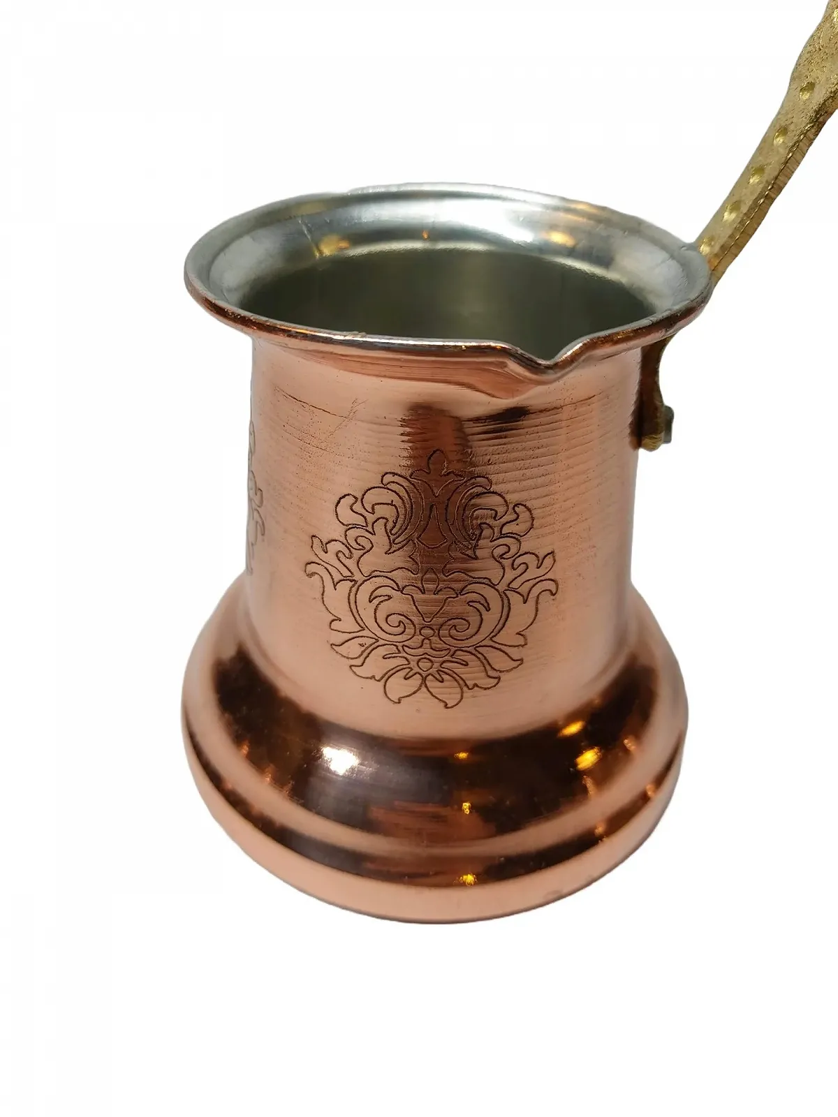 Турка LEO Design для турецької кави 5 розмірів Мідна Cezve Ibrik Briki з дерев'яною/латунною ручкою, фото №6
