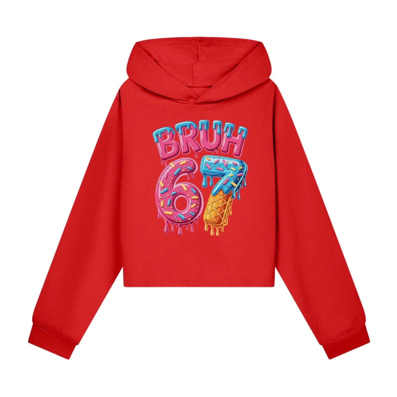 Худи с принтом 67, фото №1