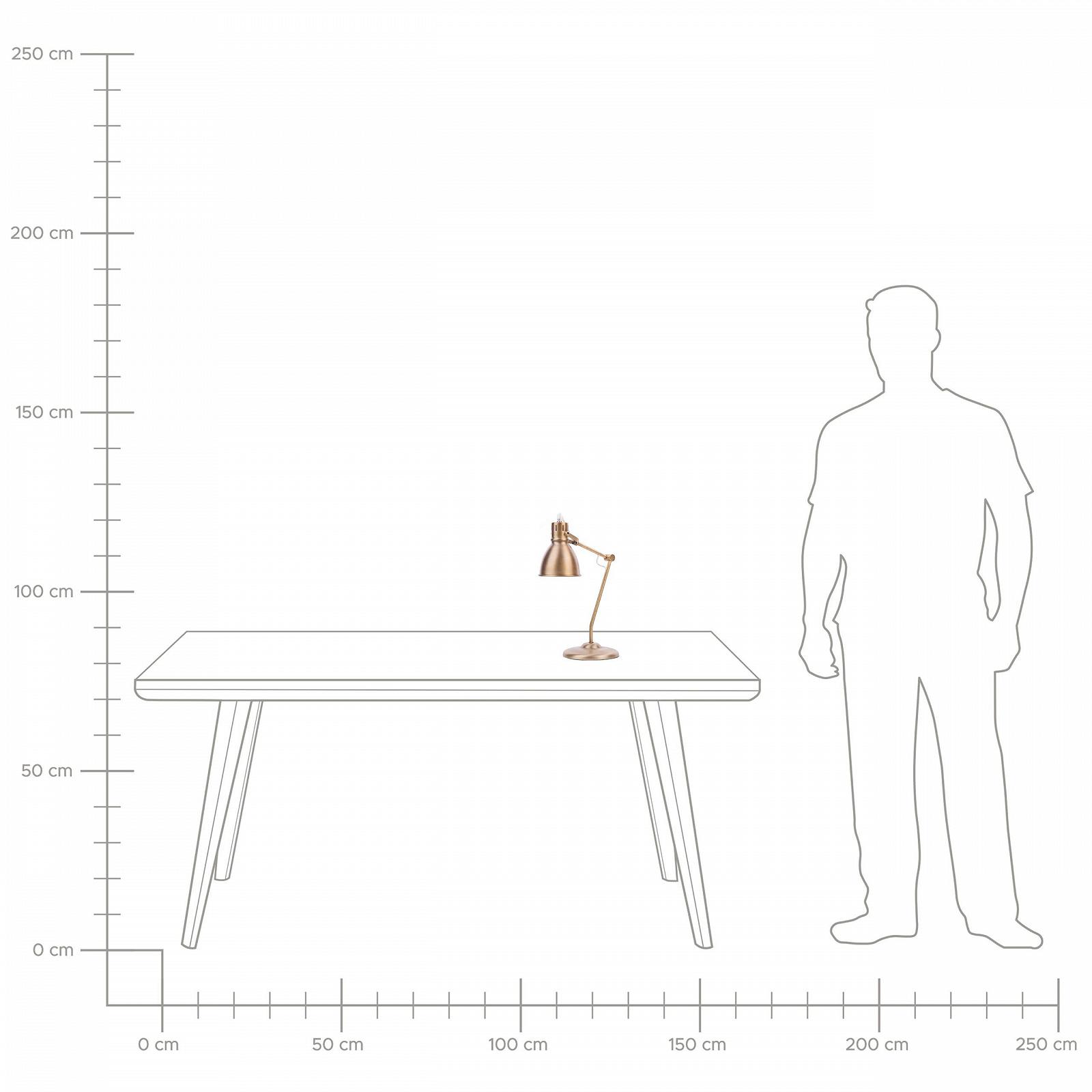 Настільна лампа Monsan сучасна латунь сталь 44 см латунь, фото №9