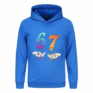 Свитшот Generisch 67 Fun Meme для девочек, с принтом мороженого, повседневный, смешной дизайн, худи, спортивный верх для улицы, легкий, осенний, для девочек и мальчиков - Фото 1