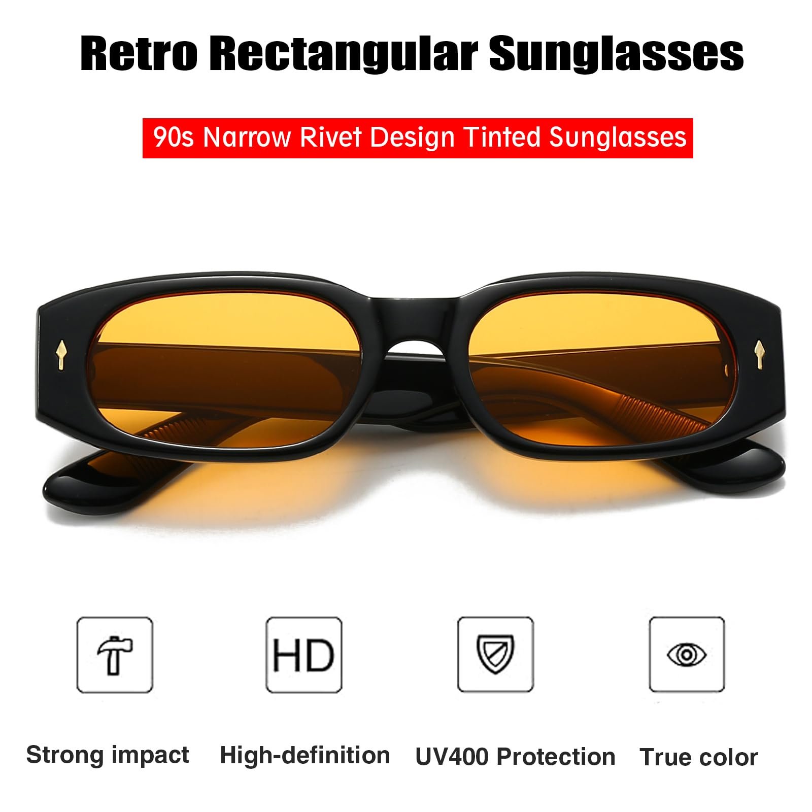 Солнцезащитные очки Прямоугольные Laurinny Rero 90s, фото №4