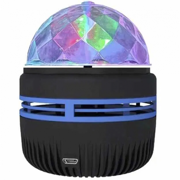Світлодіодний проектор Нічний Led Mini Magic Ball Лампа харчування USB диск RGB Чорний, фото №4