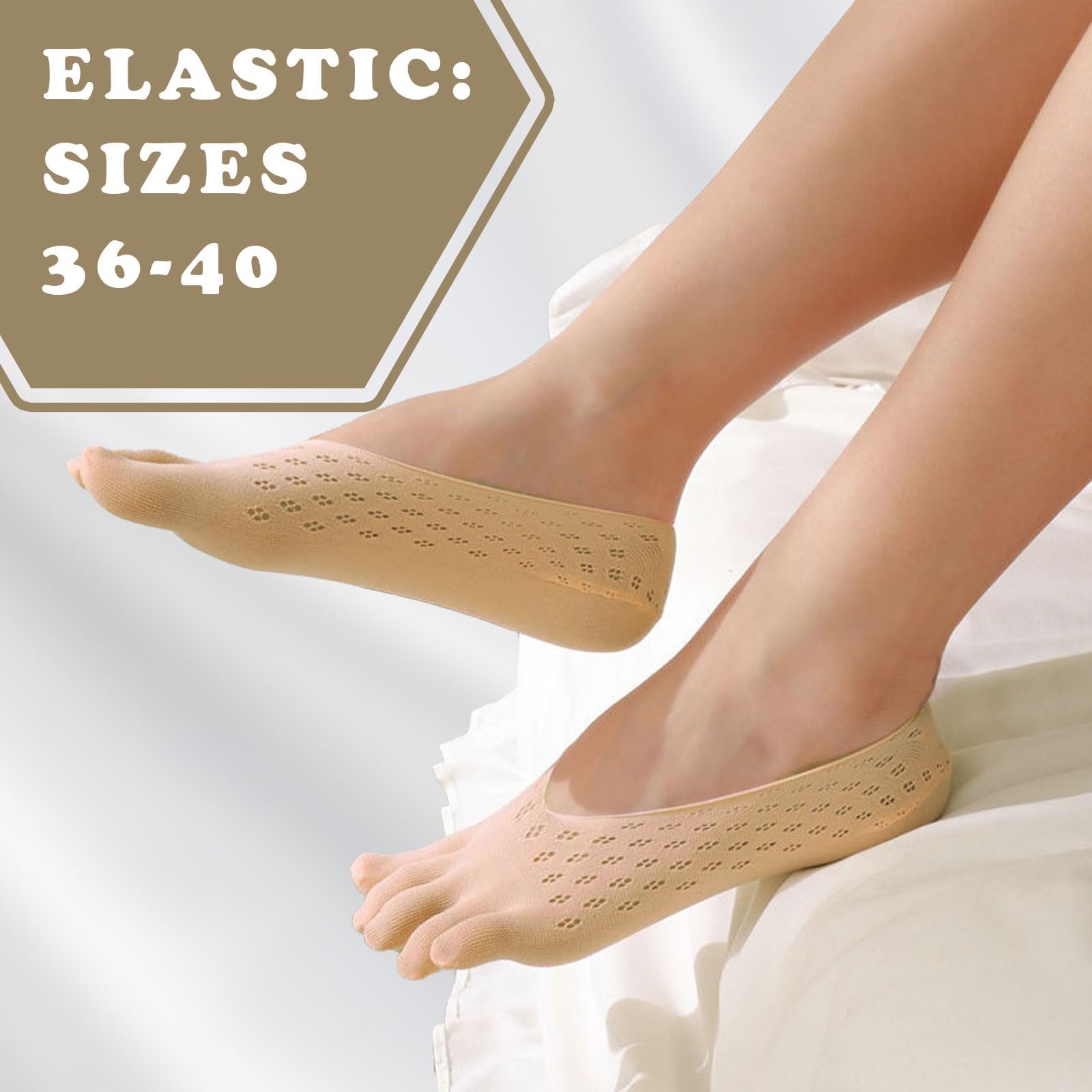 Ортопедические компрессионные носки для женщин, дышащие, пять пальцев, невидимые, носки-разделители для пальцев для женщин, 3 цвета, 9 пар, фото №2