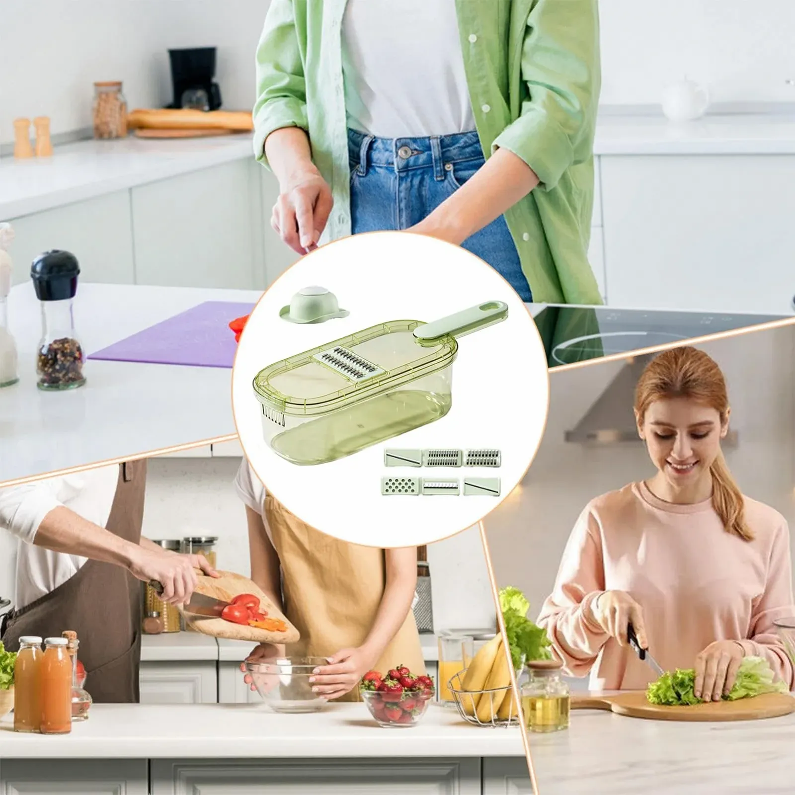 Овочерізка для кухні з контейнером для картоплі, моркви, фото №4