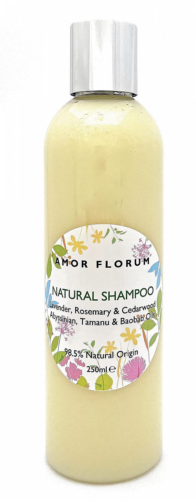 Шампунь Amor Florum Натуральний 98.5% 250 мл Безсульфатний Безпарабеновий Концентрований pH 5.5, фото №1
