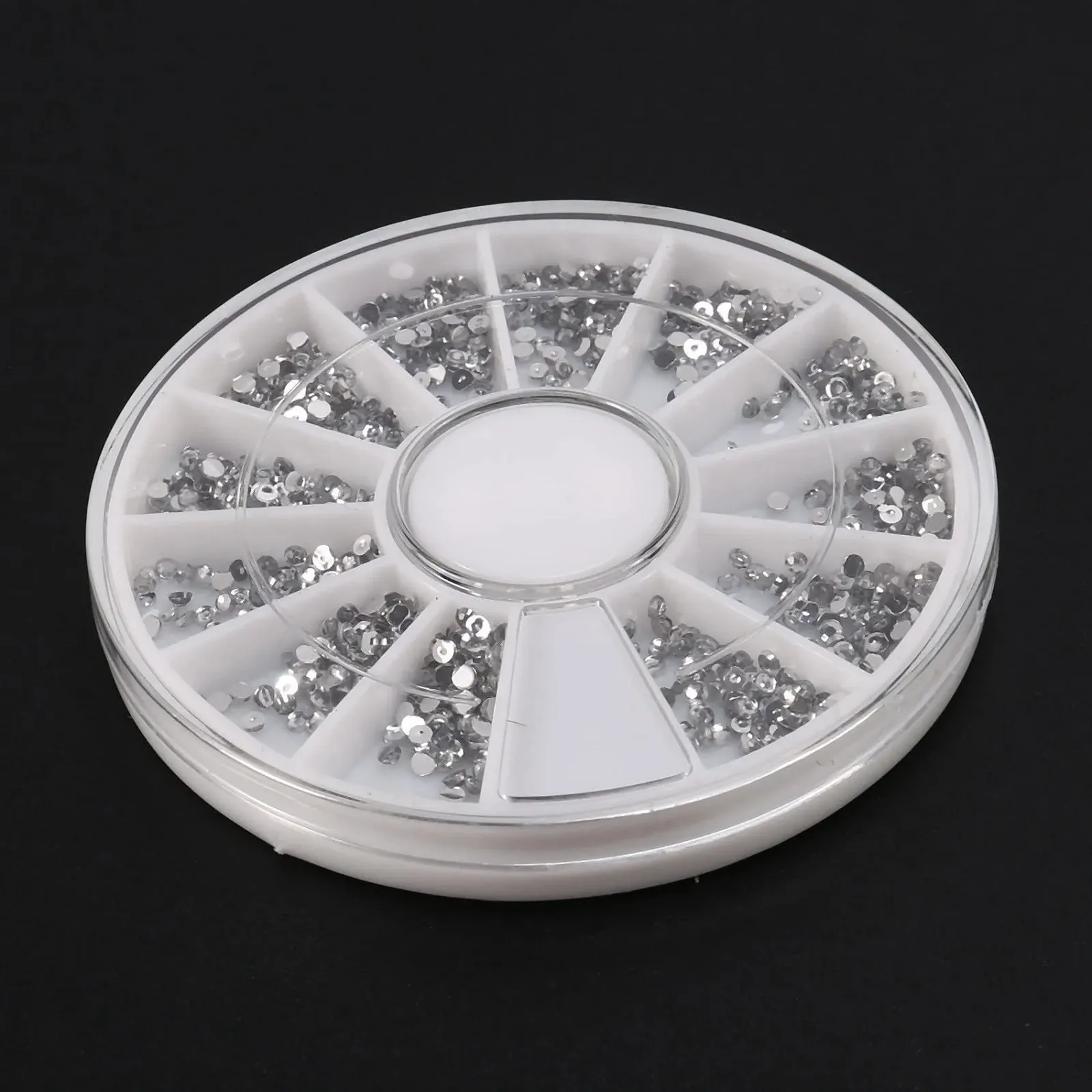 Стразы Серебряные 2 шт. Кристалл для маникюра 1.5мм, фото №5