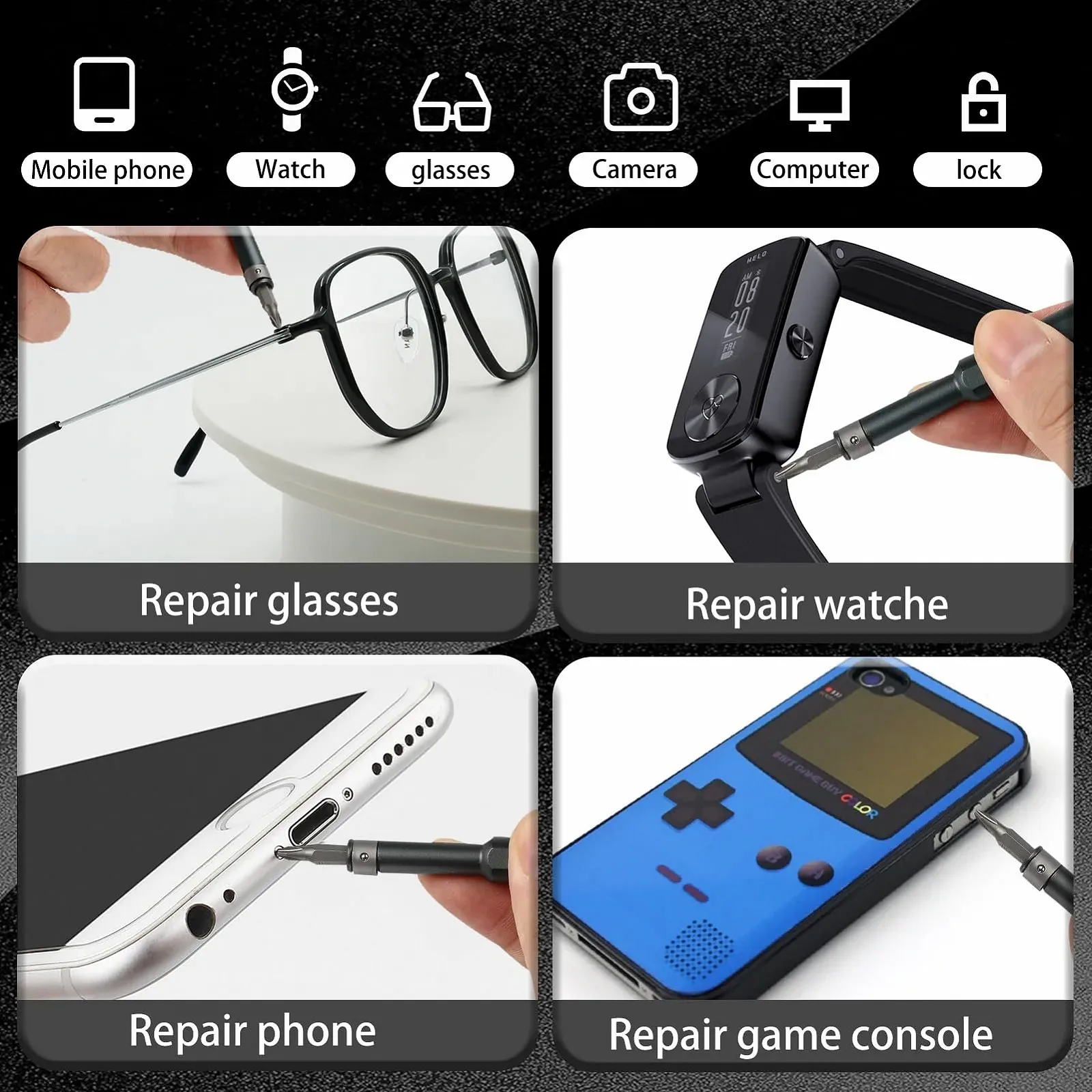 Набір викруток прецизійний 49 в 1 Магнітний Mini для електроніки та гаджетів, фото №5