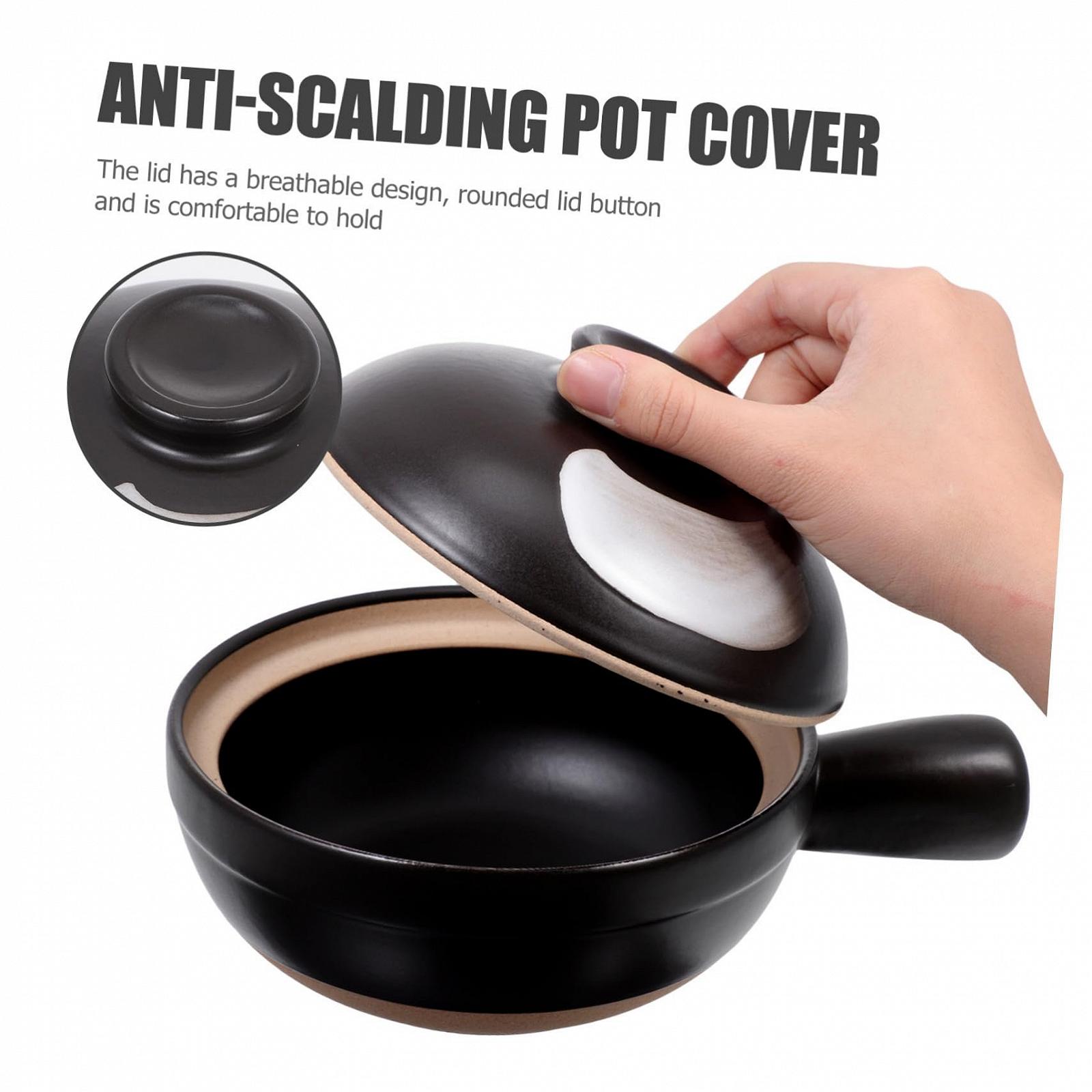 Ківш керамічний TOYANDONA з кришкою енергозберігаючий жаростійкий, фото №5