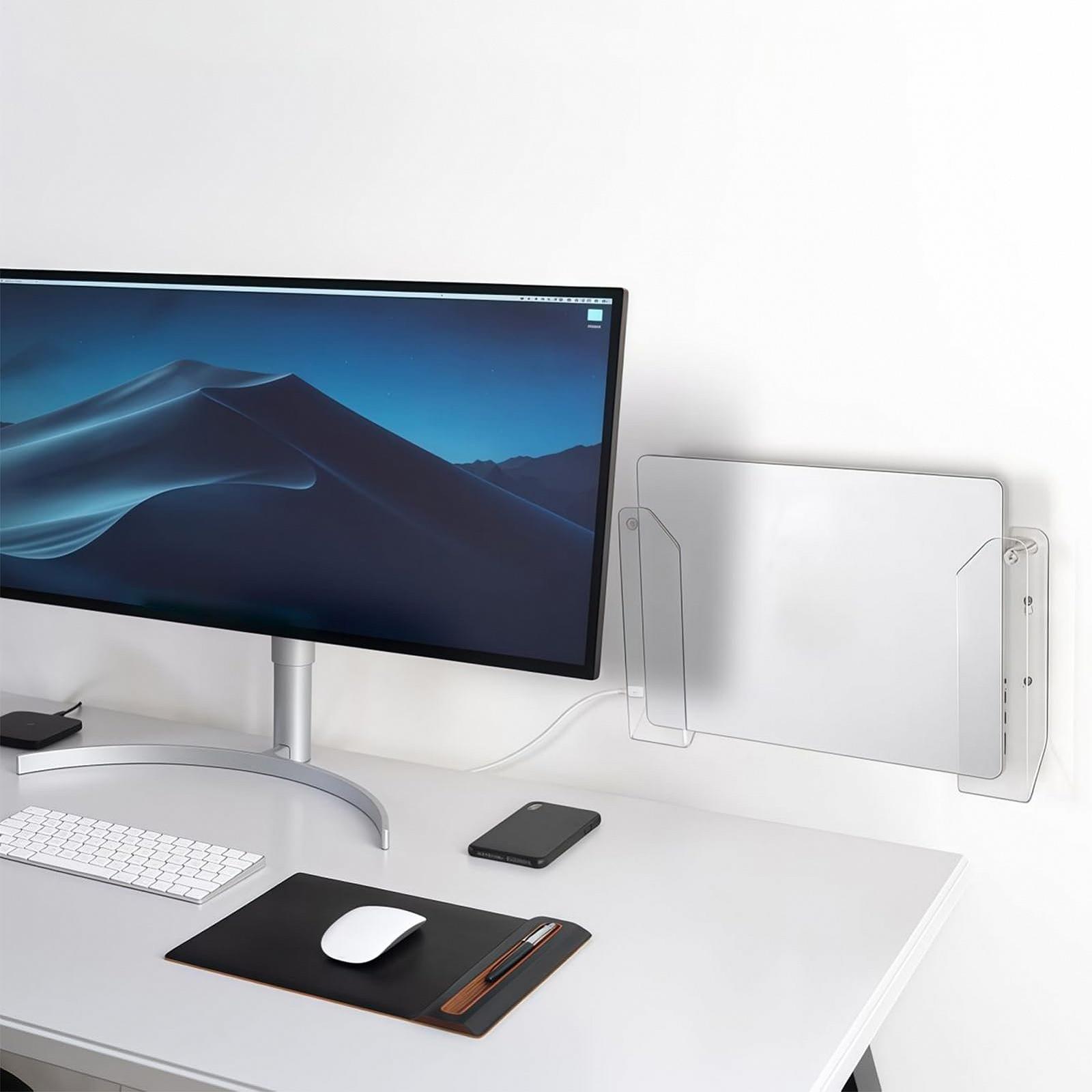 Настенный держатель для ноутбука, прозрачный акрил, фото №3