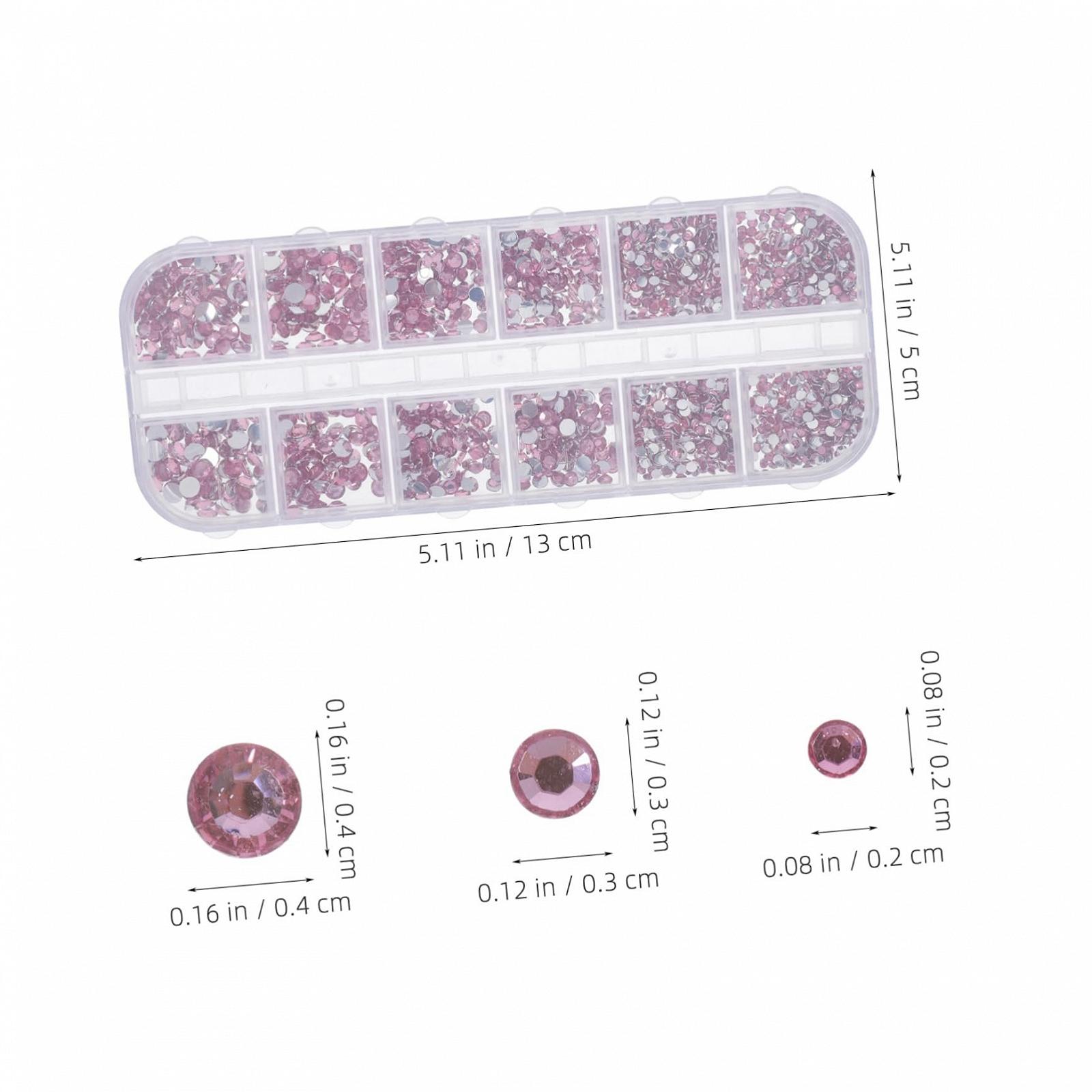 Стразы Operitacx Ювелирные изделия Стразы для ногтей Подвеска Плоская задняя часть Стразы для ногтей Ювелирные изделия для ногтей Акриловые DIY Ювелирные аксессуары DIY Наклейка для лица Бриллиант DIY Craft Nail Art Розовый, фото №2