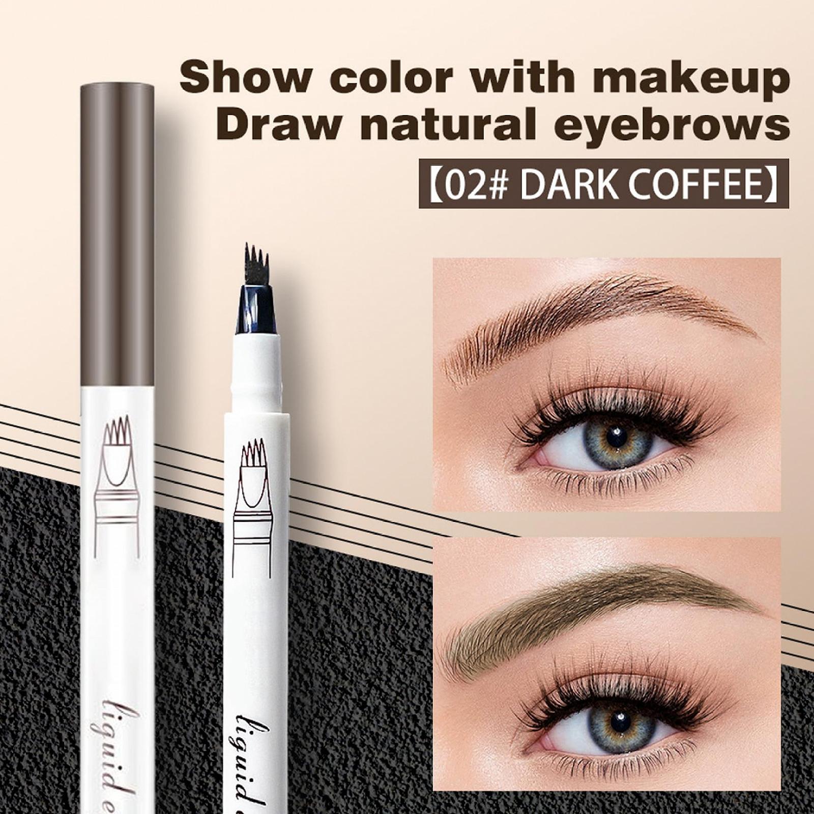 Олівець Eyeliner Augenbrauenstift 4-zeitlich 2pcs натуральний темний кави, фото №7