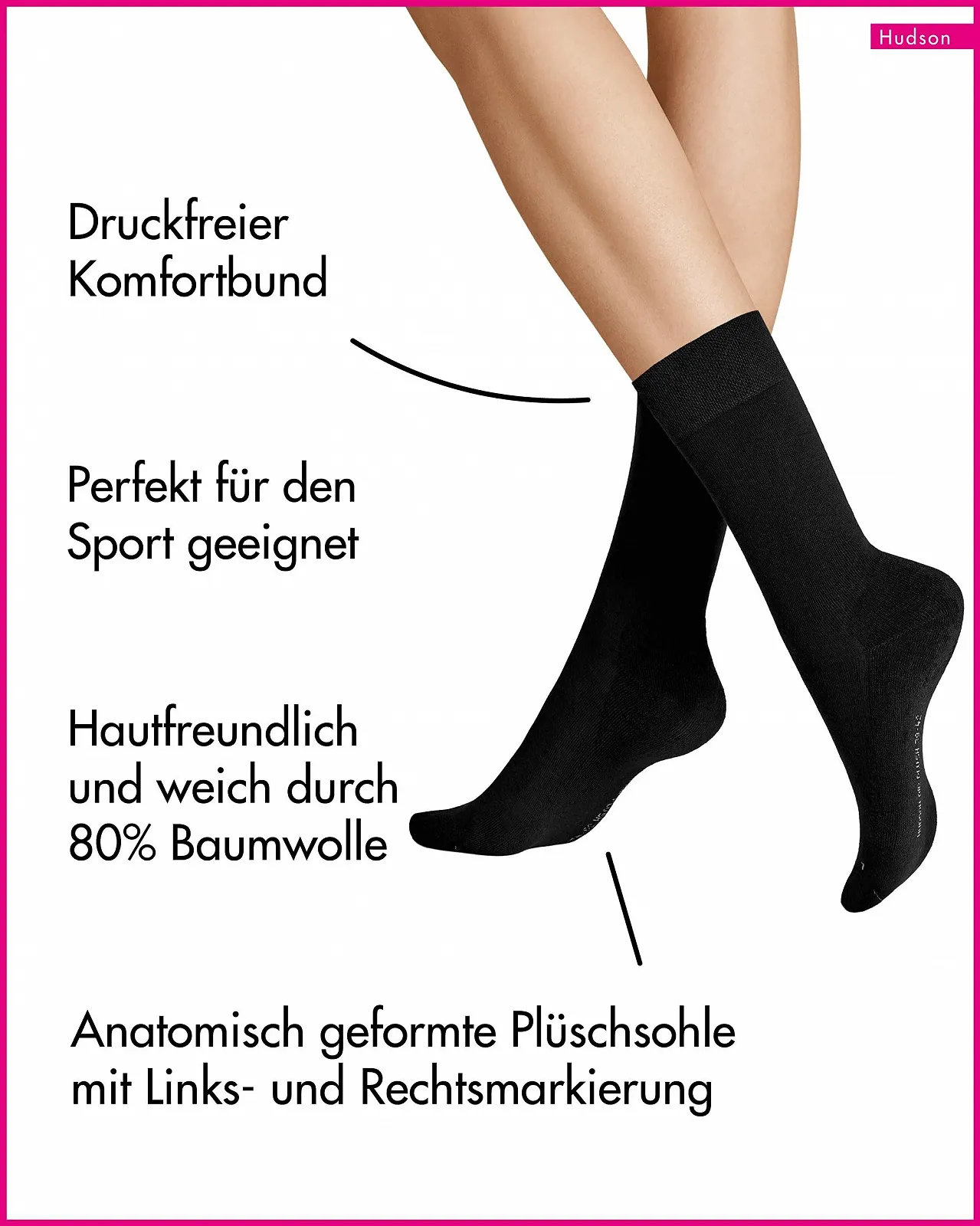 Носки Hudson Air Plush Anatomische Sohle Strick, фото №2 Носки Hudson Air Plush Anatomische Sohle Strick, фото №2