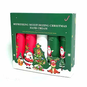 Набор рождественских кремов для рук увлажняющий лосьон для сухой и потрескавшейся кожи рук набор кремов для рук дорожный размер глубокое увлажнение synthetic.ua - Фото 1