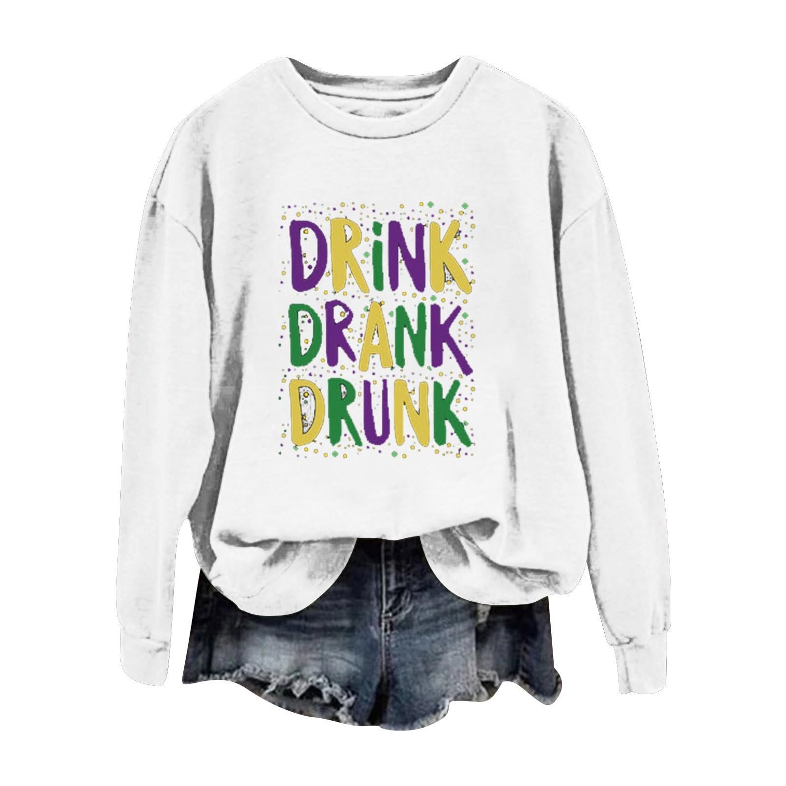 Женский свитшот Generisch Свободный крой Длинный пуловер Винтажный принт Летний сексуальный принт с буквами Осенний Хэллоуин Длинный рукав Худи с капюшоном, фото №1