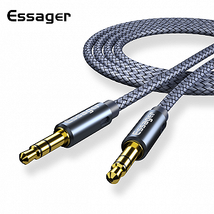 Аудіокабель ESSAGER розтягувач джек 3.5мм папа-папапа 3 метра synthetic.ua - Фото 1