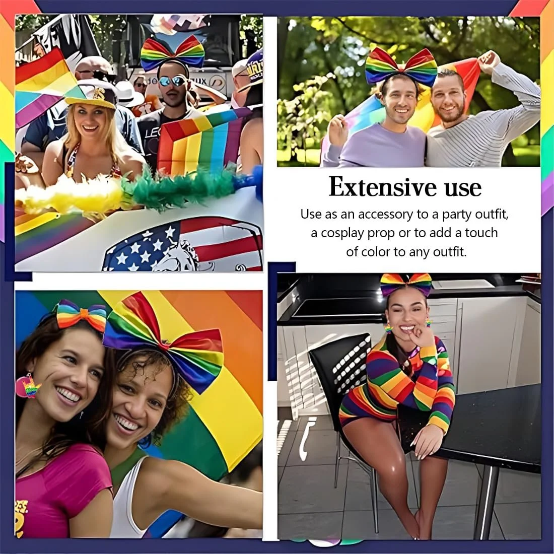 Обруч на голову с большим бантом, фото №5