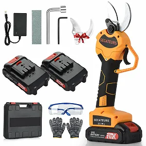 Секатор Vothen електричний 40 мм з двома батареями 21V/2000mAh жовтий - Фото 1