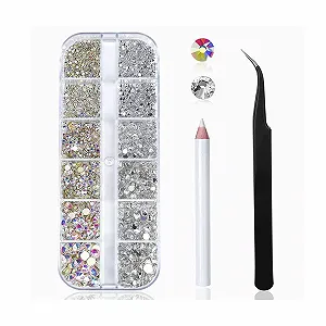 Стразы для ногтей Кристалл Прозрачный, 1440 шт, 6 размеров - Фото 1