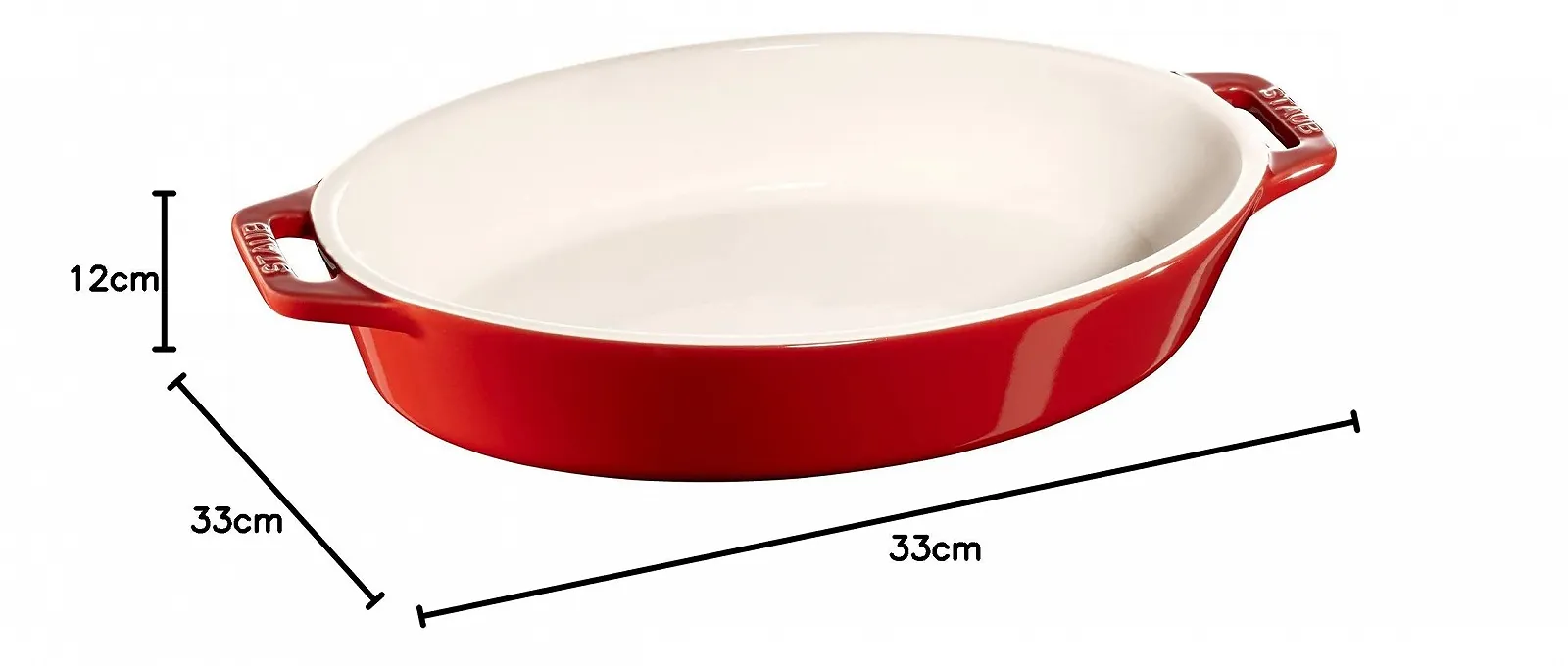 Форма для запекания Staub Ceramic 9 овальная вишневая, фото №3