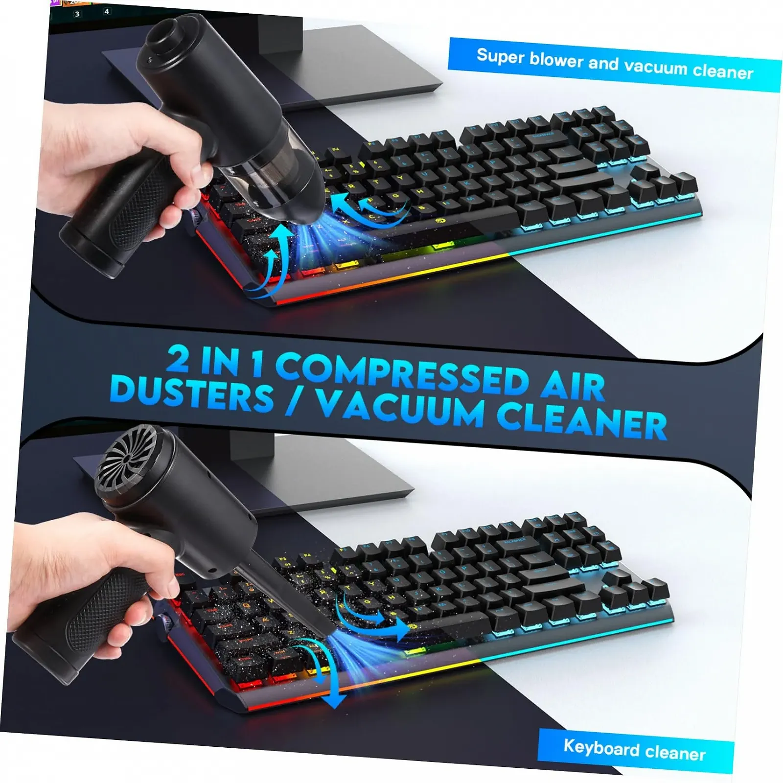 Ручной пылесос и воздуходувка HOLIDYOYO Аккумуляторный Портативный, фото №8