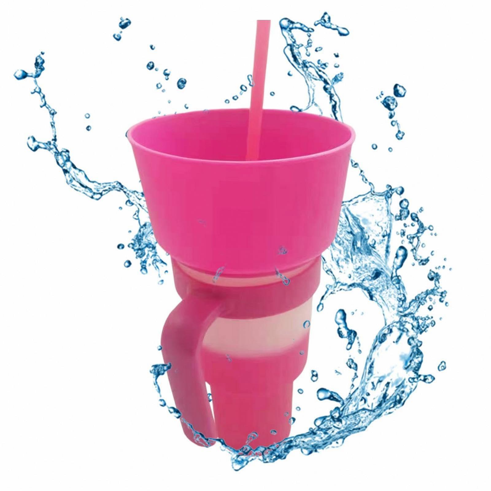 Стакан-кухоль з соломинкою 2-в-1, стакан для подорожей зі змінним кольором, фото №8