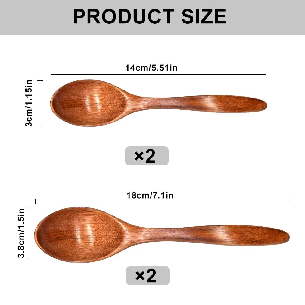 Ложка Деревʼяна Набір з 4 штук, фото №7