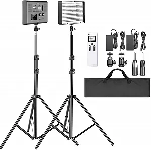 Комплект студийного света Neewer P280 / 3200–5600 К / CRI 95+ / 2 шт. / Черный - Фото 1