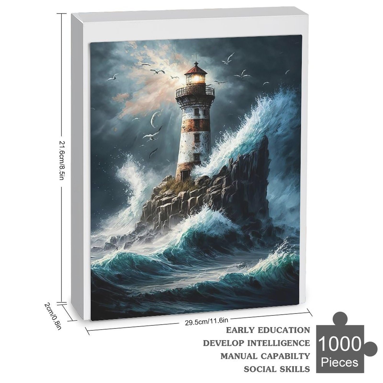 Дерев'яна головоломка Lighthouse 1000 елементів 78 x 53 см, фото №2
