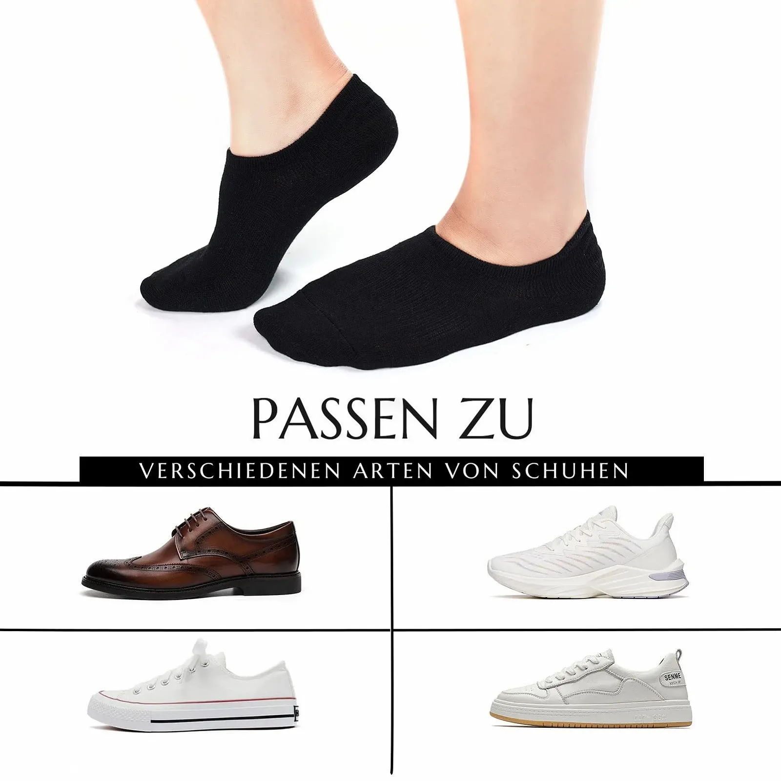 Шкарпетки спортивні Без бренду Унісекс 35-38 Білий (10 пар), фото №5