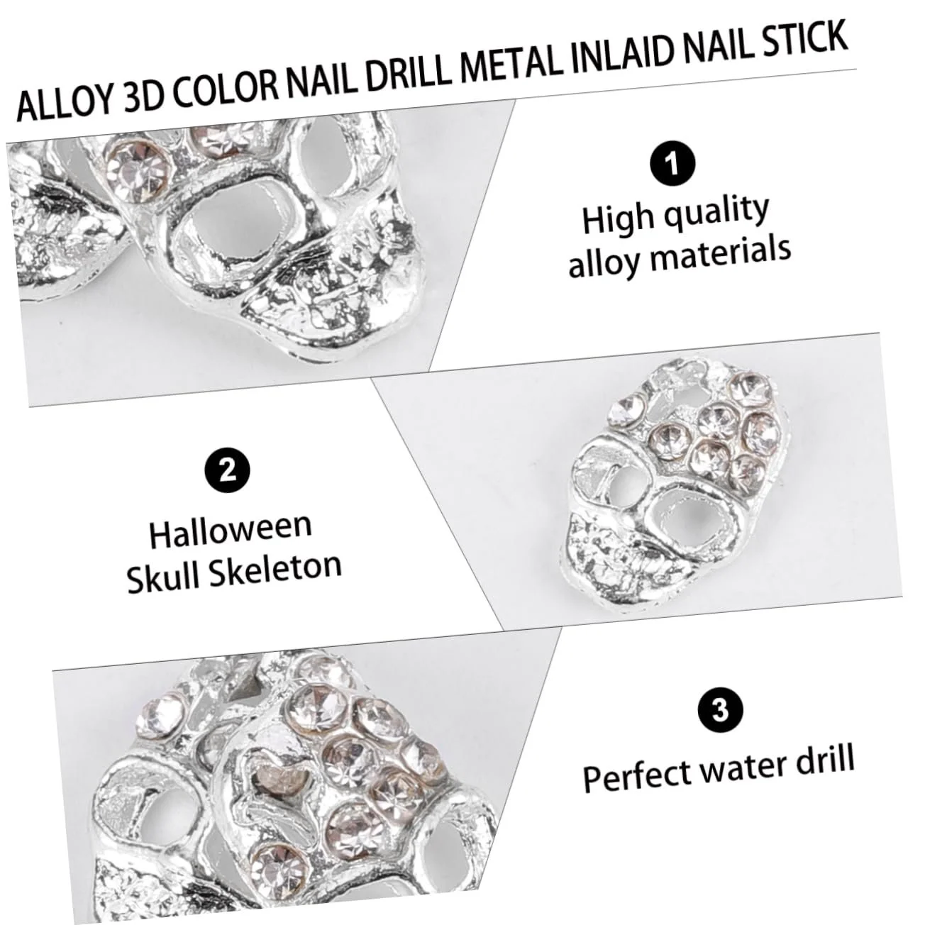 Наклейки для нігтів Самоцвіти для нігтів, білий колір, фото №7 Наклейки для нігтів Самоцвіти для нігтів, білий колір, фото №7