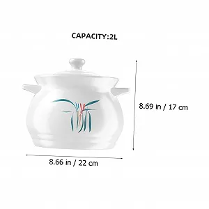 Кастрюля для тушения керамическая жаростойкая с крышкой synthetic.ua - Фото 1