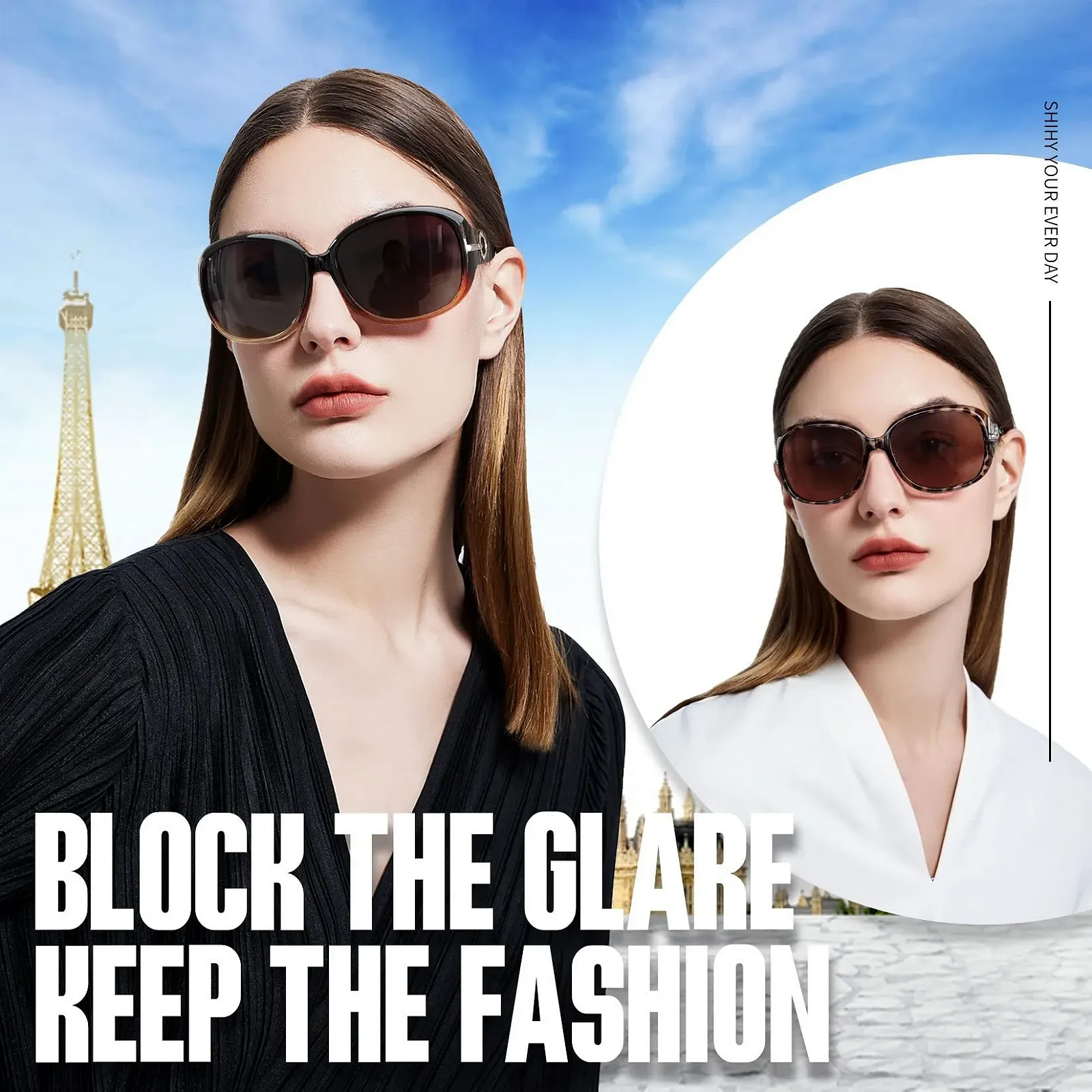 Солнцезащитные очки Joopin Женские Поляризованные Большие Коричневый, фото №2 Солнцезащитные очки Joopin Женские Поляризованные Большие Коричневый, фото №2