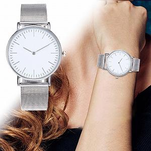Женские часы Generisch Кварцевые аналоговые наручные часы Модные часы для студентов Повседневные модные часы Ультратонкие часы с сетчатым ремешком synthetic.ua - Фото 1