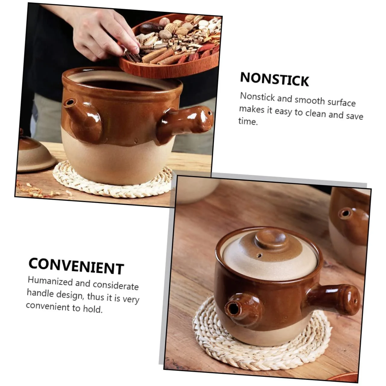 Кастрюля керамическая традиционная для травяных отваров, фото №4