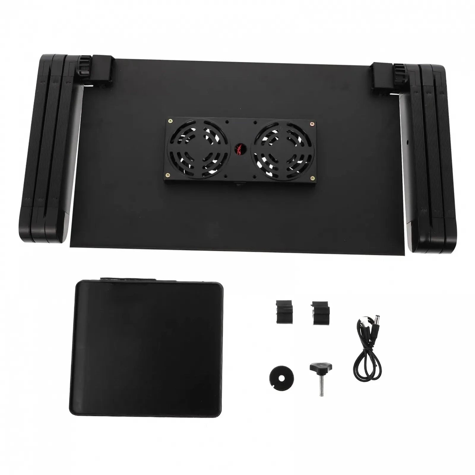 Подставка для ноутбука алюминиевая складная с функцией охлаждения портативная и стабильная для дома и путешествий для комфортной работы на ноутбуке, фото №1