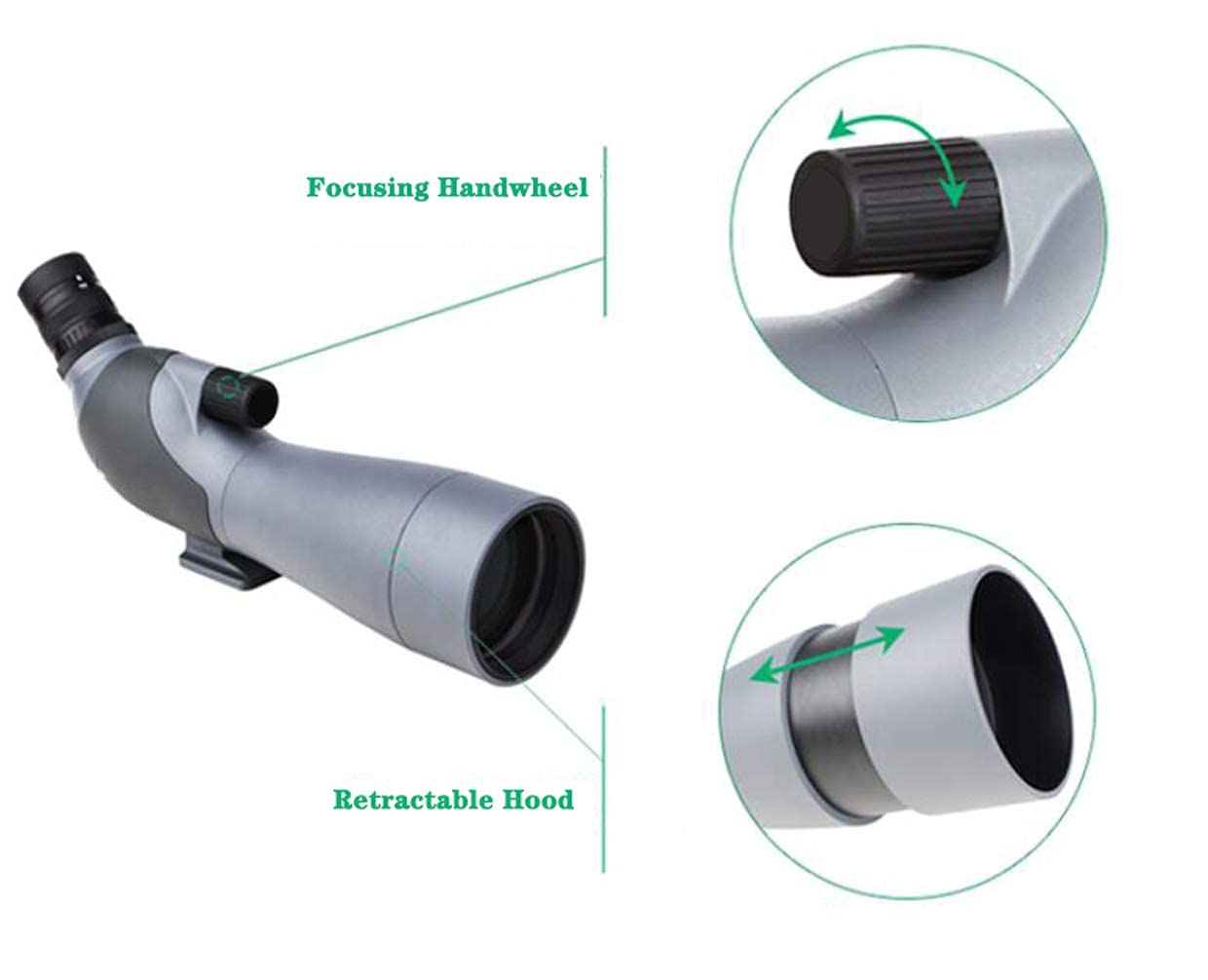 Монокуляр Spacmirrors 15-60x Super Telephoto Zoom Бак4 Призма Водостійкий, фото №5 Монокуляр Spacmirrors 15-60x Super Telephoto Zoom Бак4 Призма Водостійкий, фото №5